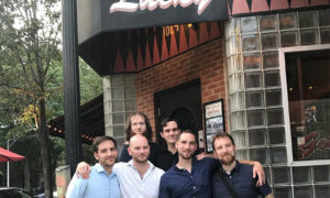 Paul’s sons after the scattering of Ashes at Paul’s favorite  restaurant in Chicago – Club Lucky’s