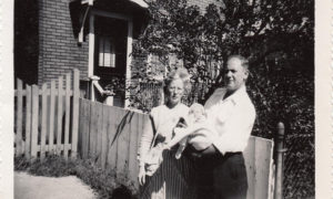 Paternal Grandparents Holding Baby Paul.